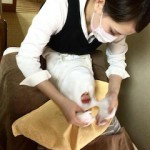毛穴ケア 泡乗せ実習。苦戦中><